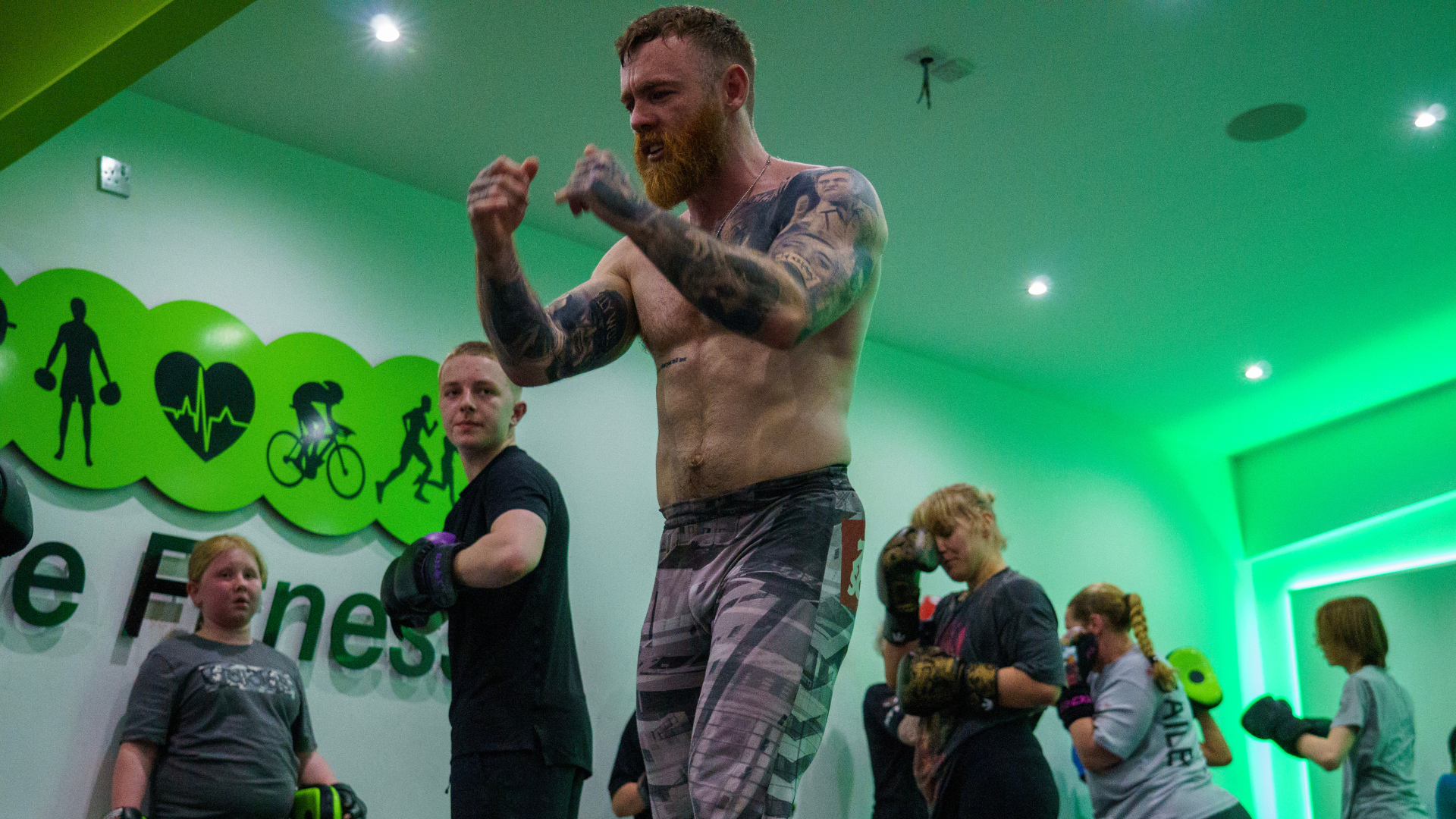 Jake Bingham on the pads